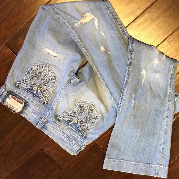 MEK Jeans Size 28 Light House Boyfriend Boot Cut - Picture 7 of 8